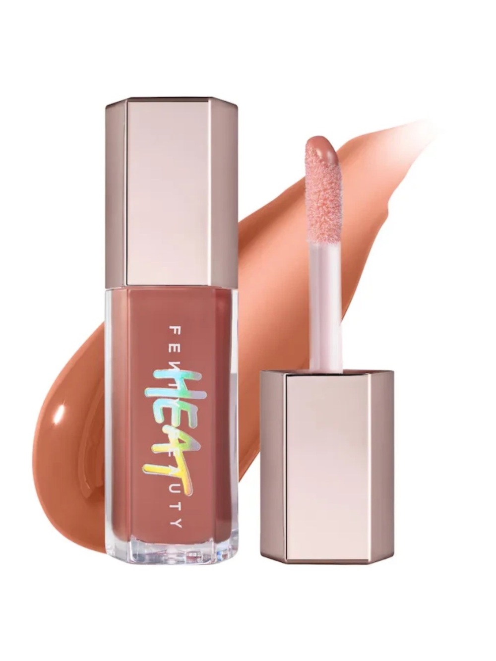 FENTY BEAUTY Gloss Bomb Heat Lip Luminizer + Plumper in Fenty Glow - .30 oz NIB